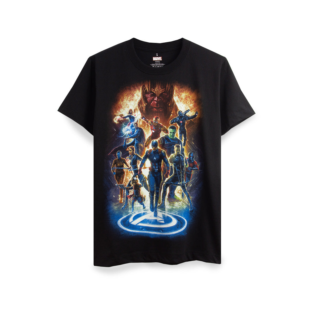 T-shirt Marvel Avengers End Game Galactic - Homme, Motif Galaxie, 100% Coton, Coupe Standard