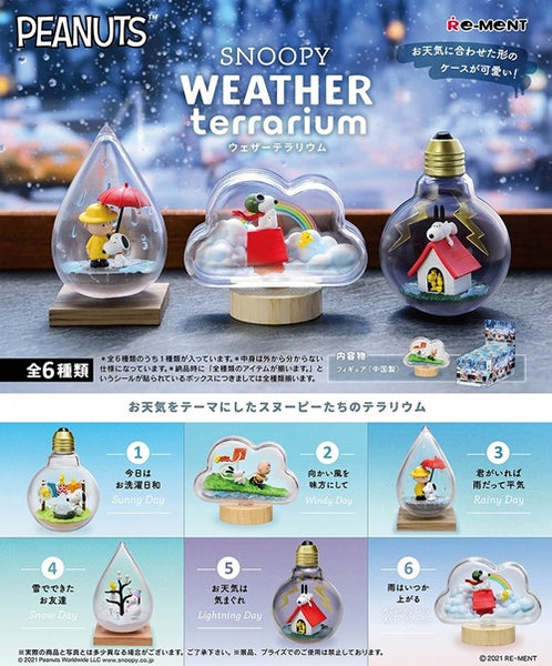 Re-ment Snoopy Weather Terrarium (Set of 6)