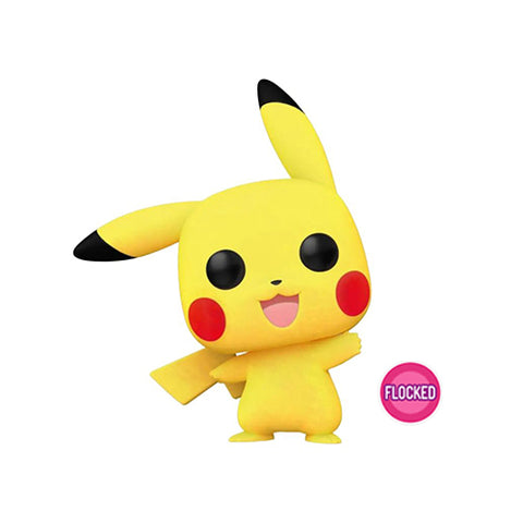 Funko Pop! Games: Pokemon #553 - Pikachu (Waving) (Flocked) (International Exclusive)
