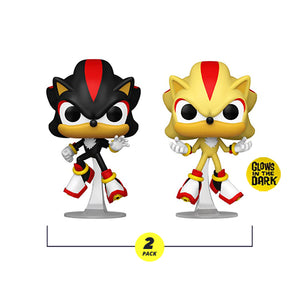 Funko Pop! Games : Sonic the Hedgehog: Shadow & Super Shadow (2 Pack) (Glow) (International Exclusive)