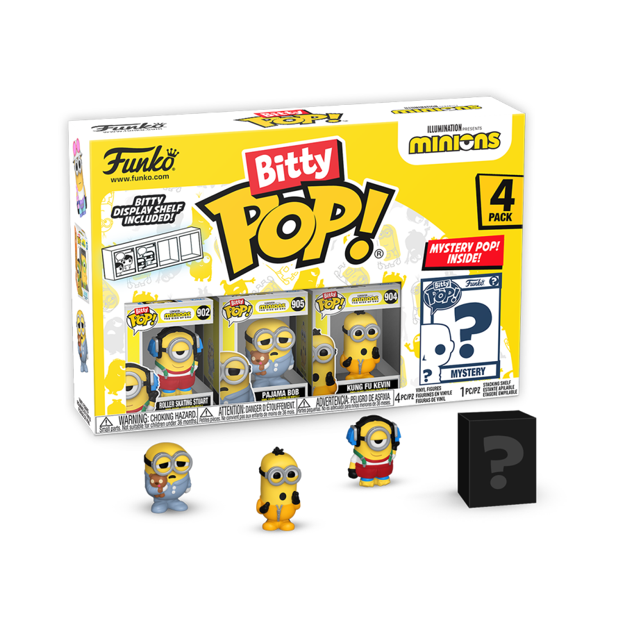 Funko Bitty Pop – Minions - Roller Skating Stuart (4 Pack)