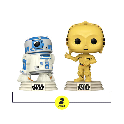 Funko Pop! Star Wars: D100 - R2-D2 & C-3PO (Retro Reimagined) (2 Pack) (International Exclusive)