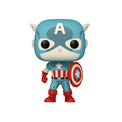 Funko Pop! Marvel: D100 #1319 - Captain America (Retro Reimagined) (International Exclusive)