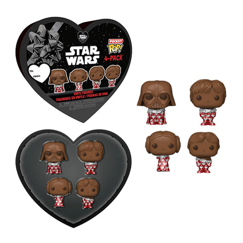 Star Wars Pocket Pop Keychains 4 Pack- Valentine (Chocolate) – poptoys.it
