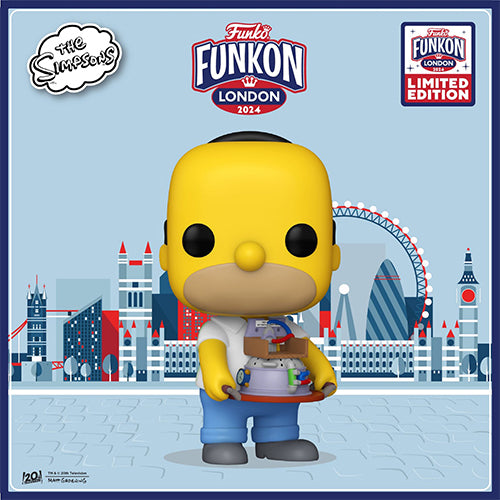 Funko Pop! Television: The Simpsons #1630 - Homer Simpson (w/Reactor) (London Funkon 2024) (International Exclusive)