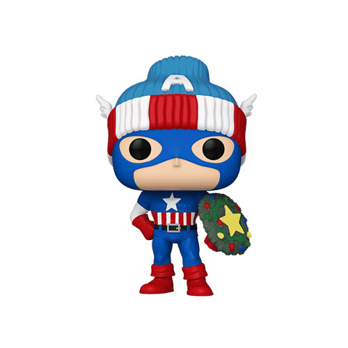 Funko Pop! Marvel: Holiday #1438 - Captain America (w/Wreath Shield)