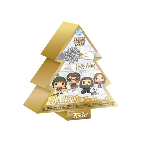 Funko Pocket Pop! - Harry Potter - Holiday Box Tree - 4 Pack