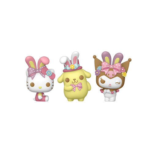 Funko Pocket Pop! Egg: Hello Kitty & Friends (Spring) (3 Pack) - Hello KItty, Kuromi & Pompompurin (w/Bunny Ears) - Simply Toys