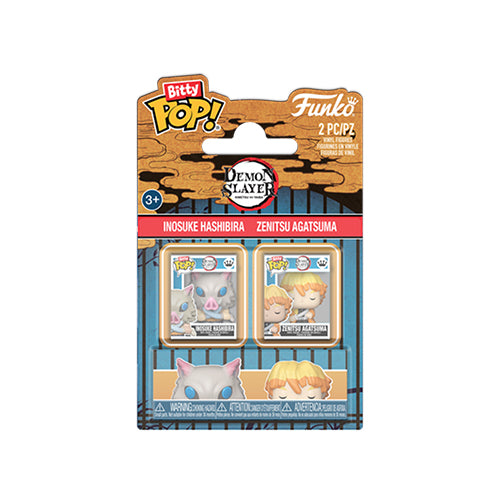 Funko Bitty Pop: Demon Slayer - Inosuke Hashibira & Zenitsu Agatsuma (2 Pack)