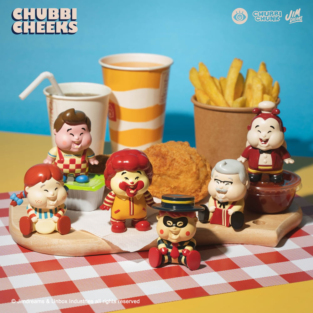 Unbox Industries - Jimdreams Vinyl Figures - Chubbi Chunk Fast Food Friends Vintage Edition [Tray]