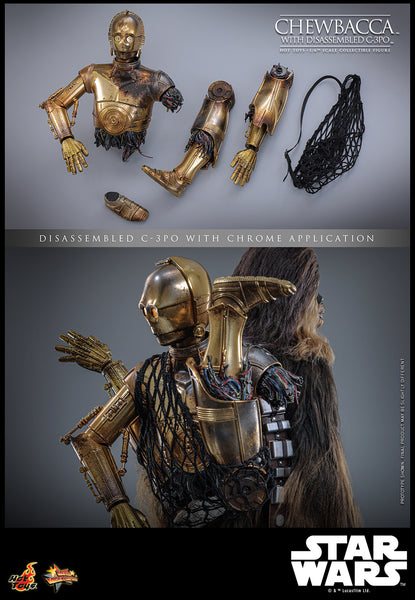 [PRE-ORDER] Hot Toys - MMS766 Star Wars 1/6th Scale Collectible Figure - Chewbacca with Disassembled C-3PO