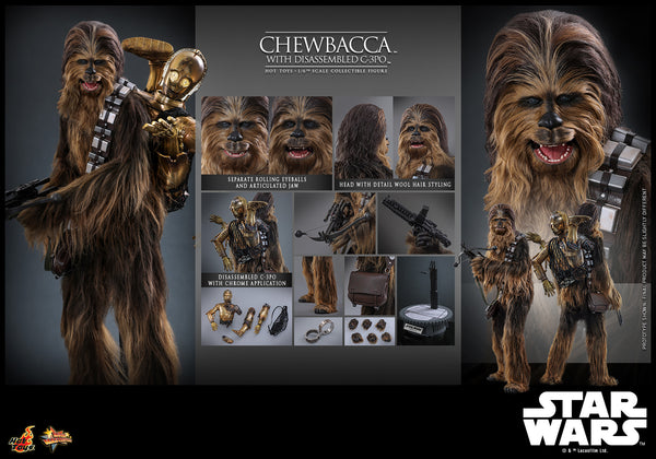 [PRE-ORDER] Hot Toys - MMS766 Star Wars 1/6th Scale Collectible Figure - Chewbacca with Disassembled C-3PO