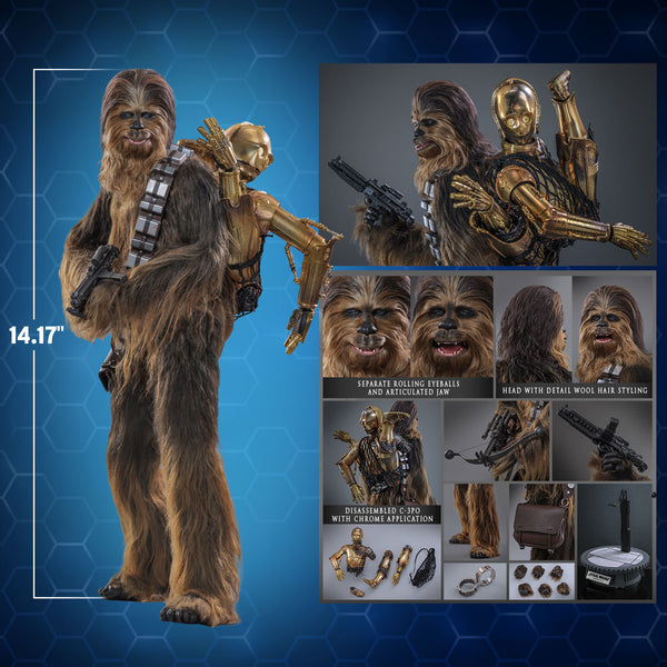 [PRE-ORDER] Hot Toys - MMS766 Star Wars 1/6th Scale Collectible Figure - Chewbacca with Disassembled C-3PO