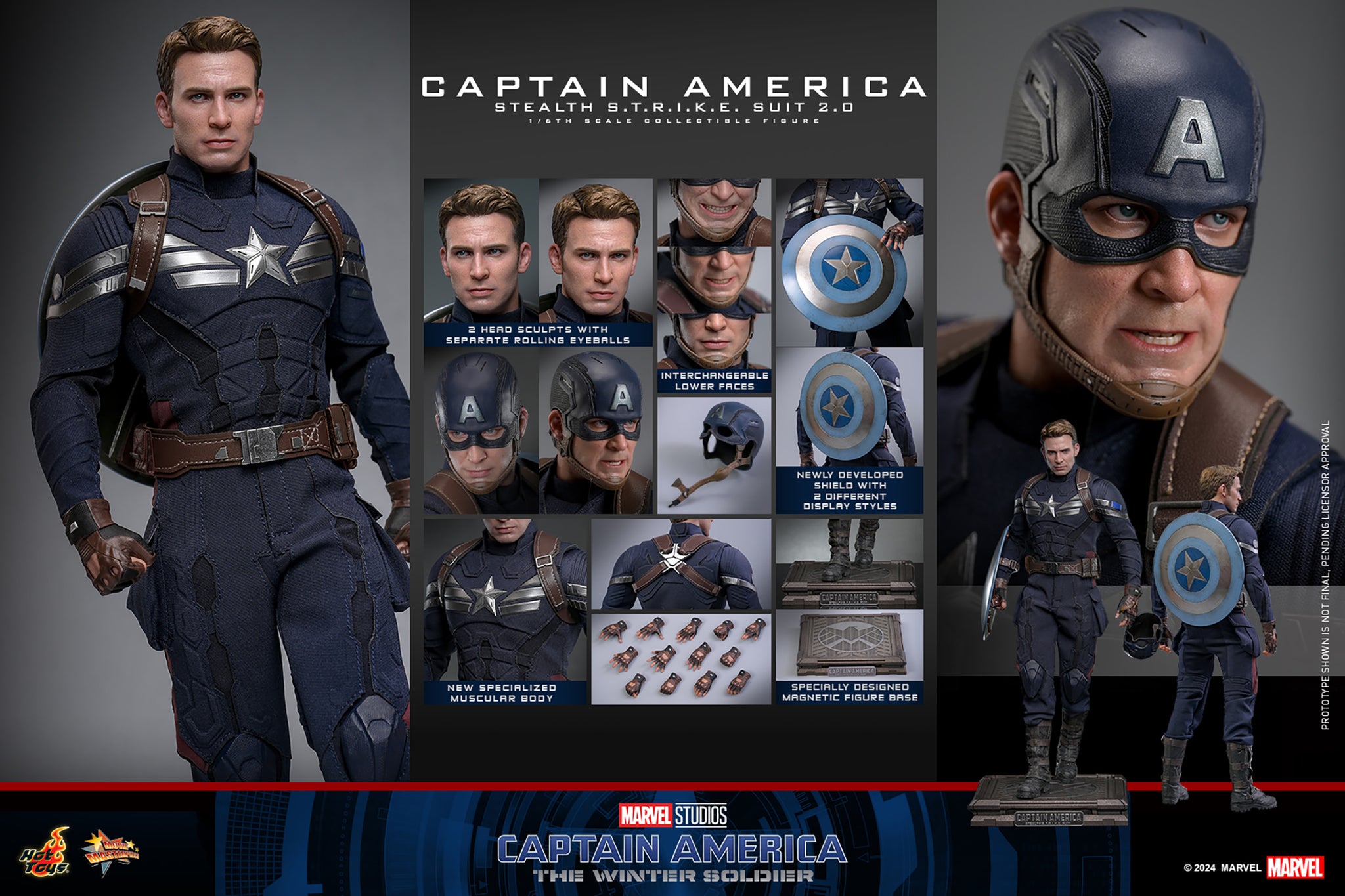 Hot Toys - MMS783 CA:TWS 1/6th Scale Collectible Figure - Captain