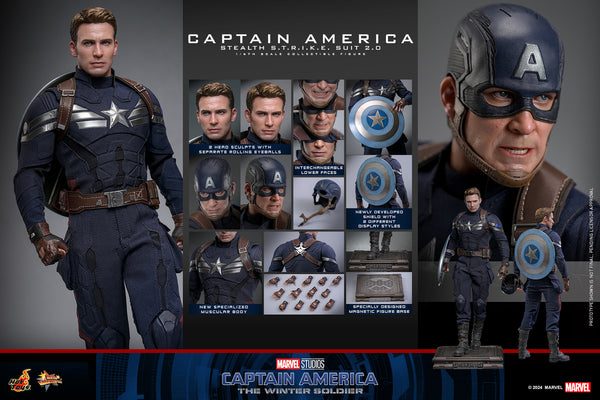 Hot Toys - MMS783 CA:TWS 1/6th Scale Collectible Figure - Captain America (Stealh STRIKE) 2.0