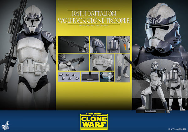 Hot Toys - TMS142 Star Wars 1/6th Scale Collectible Figure - 104th Battalion Wolfpack Clone Trooper