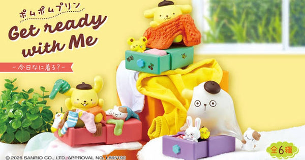 Re-ment Pompompurin Get Ready with Me (Set of 6)