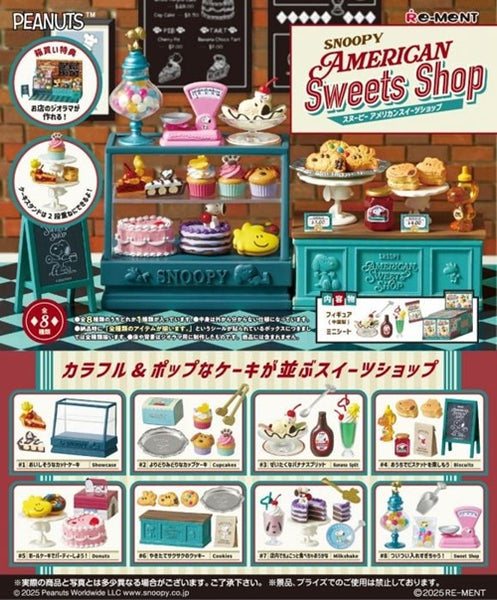 Re-Ment Snoopy American Sweets Shop (Set of 8)