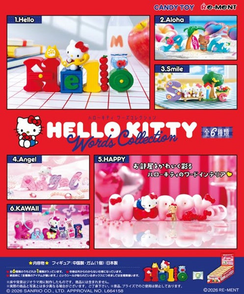 Re-ment Hello Kitty Words Collection (Set of 6) - Simply Toys