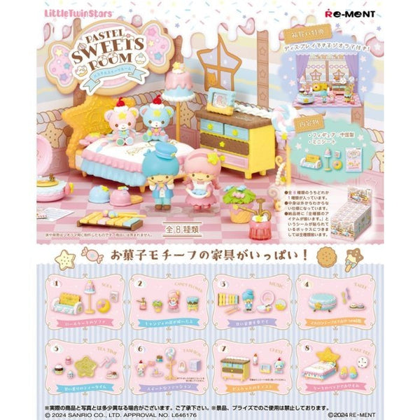 Re-Ment Little Twin Star Pastel Sweets Room (Set of 8) - Simply Toys