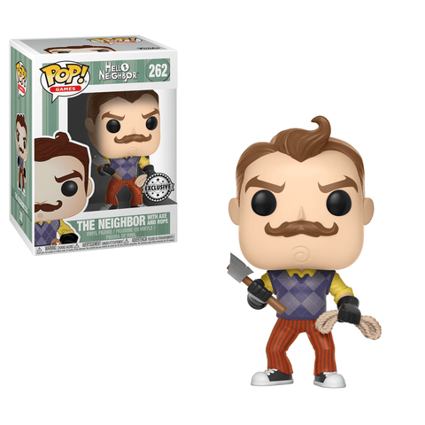 Funko Pop! Games - Hello Neighbor #262 - The Neighbor (with Axe and Rope) (Exclusive) - Simply Toys