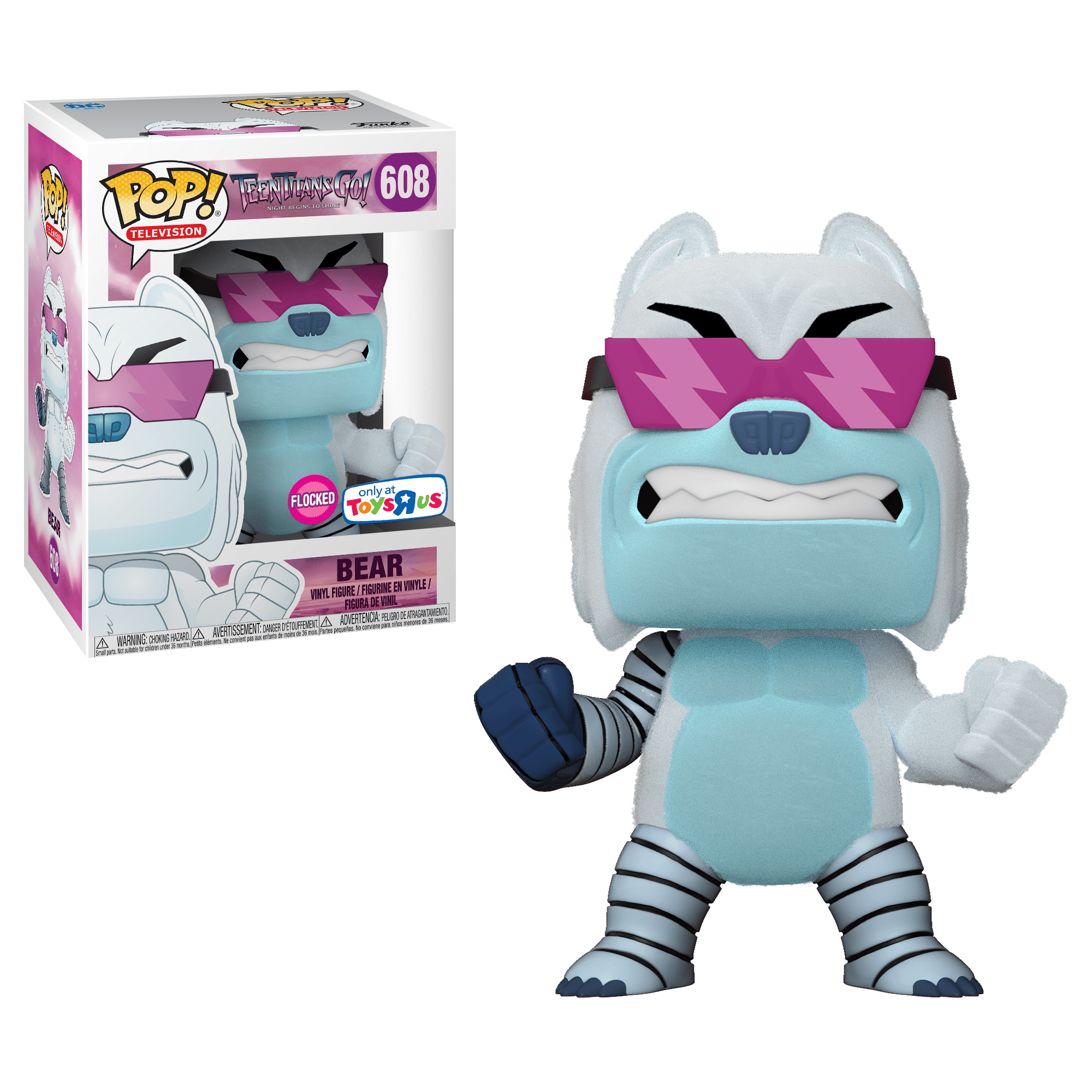 Funko Pop! Television - Teen Titans GO! #608 - Cee-Lo Bear (Flocked) (Exclusive) - Simply Toys