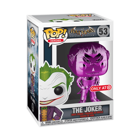 Funko Pop! Heroes - Batman: Arkham Asylum #53 - The Joker (Purple Chrome) (Exclusive) - Simply Toys