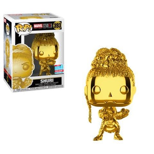 Funko Pop! MARVEL - MARVEL Studios: The First Ten Years #393 - Shuri (Gold Chrome) (Fall Convention 2018 Exclusive) - Simply Toys