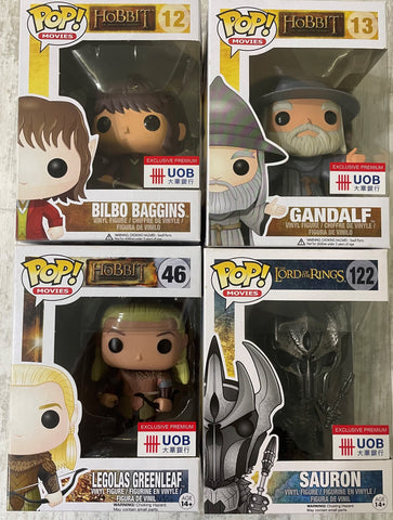 Funko Pop! Movies - Lord of the Rings/Hobbit - Set of 4 (UOB Exclusive)