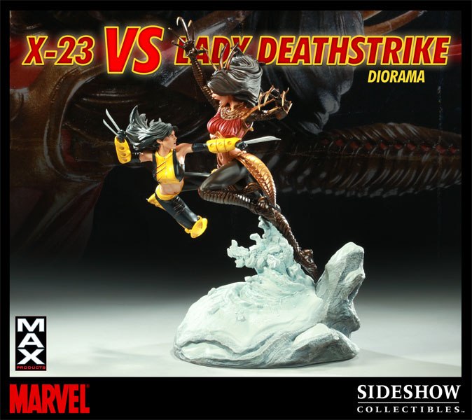 Sideshow Collectibles MARVEL Statue - X-23 VS Lady Deathstrike Diorama - Simply Toys