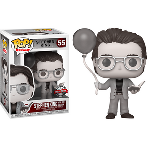 Funko Pop! Icons - Stephen King #55 - Stephen King With Red Balloon (B&W) (Exclusive)