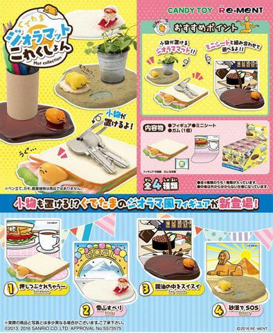 Re-Ment Sanrio - Gudetama Mat Collection Set (Set of 8) - Simply Toys