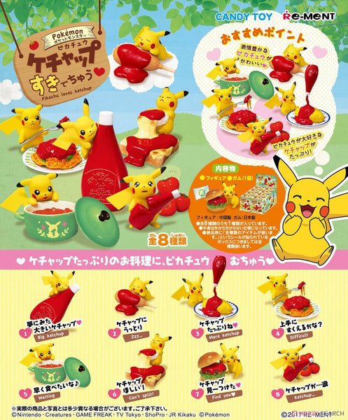 Re-Ment Pokemon - Pokemon Pikachu Loves Ketchup (Set of 8) - Simply Toys