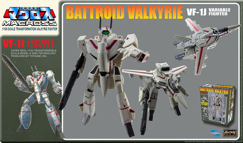 Toynami - Macross Saga 1/100 Action Figure - Retro Transformable: VF-1J Hikaru Ichijo Valkyrie
