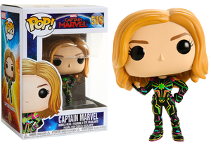 Funko Pop! MARVEL - Captain Marvel #516 - Captain Marvel (with Neon Suit) - Simply Toys