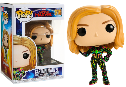 Funko Pop! MARVEL - Captain Marvel #516 - Captain Marvel (with Neon Suit) - Simply Toys