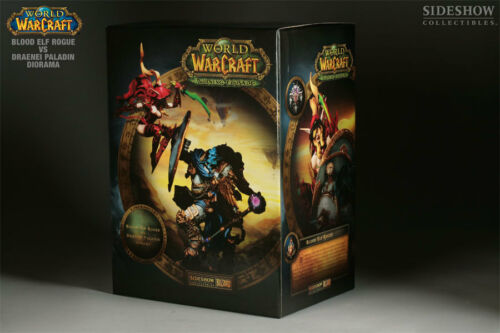 Sideshow Collectibles - World of Warcraft Polystone Diorama - Blood Elf Rogue VS Draenei Paladin