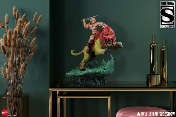 Tweeterhead / Sideshow Collectibles - Masters of the Universe Maquette - He-Man and Battle Cat Classic [Deluxe]