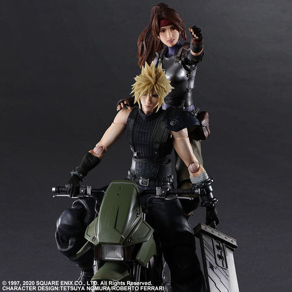 Square Enix - Final Fantasy Play Arts Kai - FFVII Remake: Jessie, Cloud & Motorcycle Set