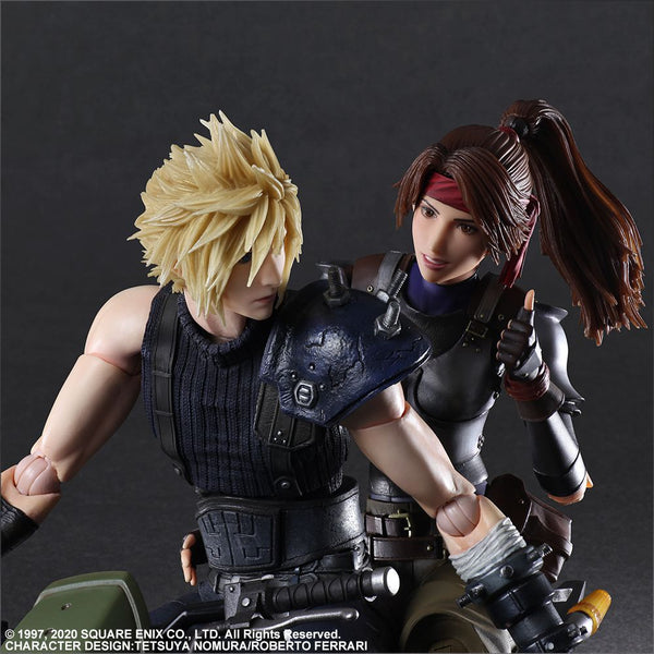 Square Enix - Final Fantasy Play Arts Kai - FFVII Remake: Jessie, Cloud & Motorcycle Set