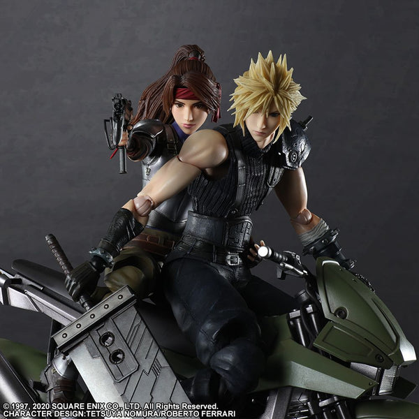 Square Enix - Final Fantasy Play Arts Kai - FFVII Remake: Jessie, Cloud & Motorcycle Set