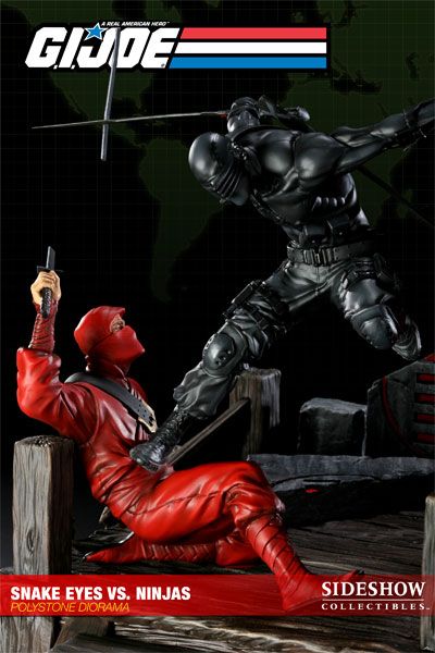 Sideshow Collectibles G.I Joe Statue - Snake Eyes Vs Red Ninja Diorama - Simply Toys