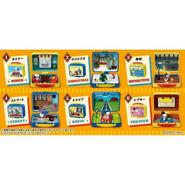 Re-Ment Peanuts - Snoopy & Woodstock Little Lunchbox Museum (Set of 6) - Simply Toys