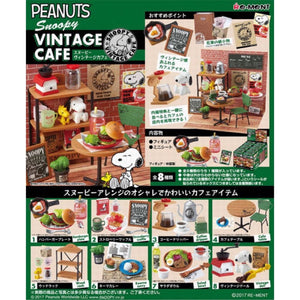 Re-Ment Peanuts - Snoopy Vintage Cafe (Set of 8) - Simply Toys
